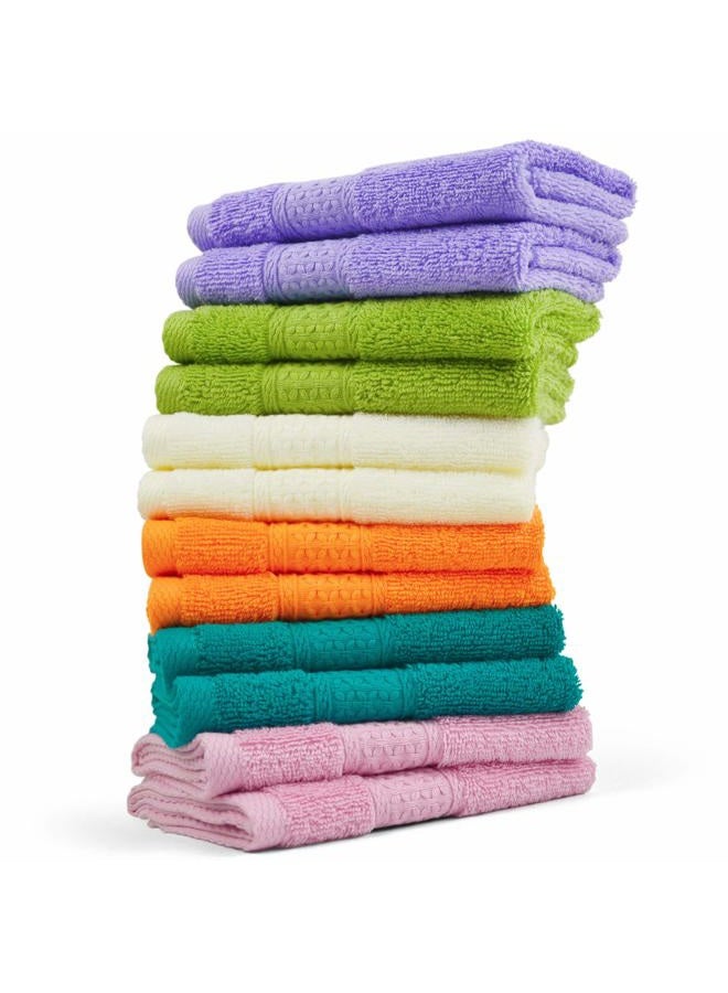 Cleanbear Face Cloths 12 Pack Washcloths 100% Cotton Wash Cloth for Face - Large Bath Washcloths 13 by 13 Inches with Multi Colors - Image 1