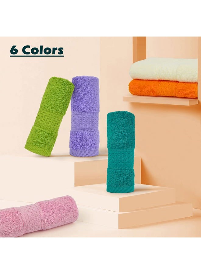 Cleanbear Face Cloths 12 Pack Washcloths 100% Cotton Wash Cloth for Face - Large Bath Washcloths 13 by 13 Inches with Multi Colors - Image 3