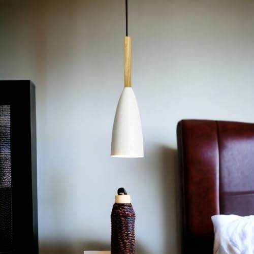 GreyWings Modern Cone White Aluminium Hanging Pendant Light Cord, Antique Decor, E-27 Holder,(Bulb is not Included.) Pack of 2 - Image 5