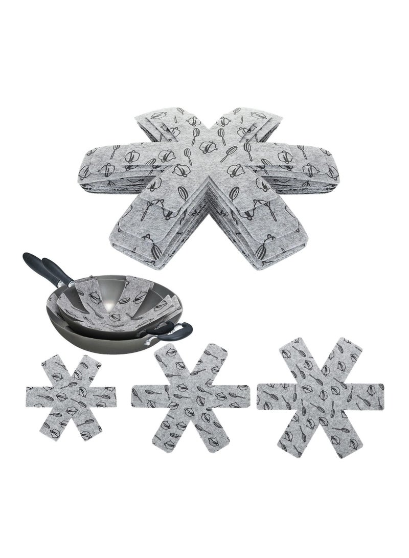 SYOSI SYOSI Pot and Pan Protectors, 12 Pcs with 3 Different Sizes, Cookware Protector Pots, Pans Dividers, Anti-Slip Pans Separator to Avoid Scratching or Marring When Stacking - Image 1