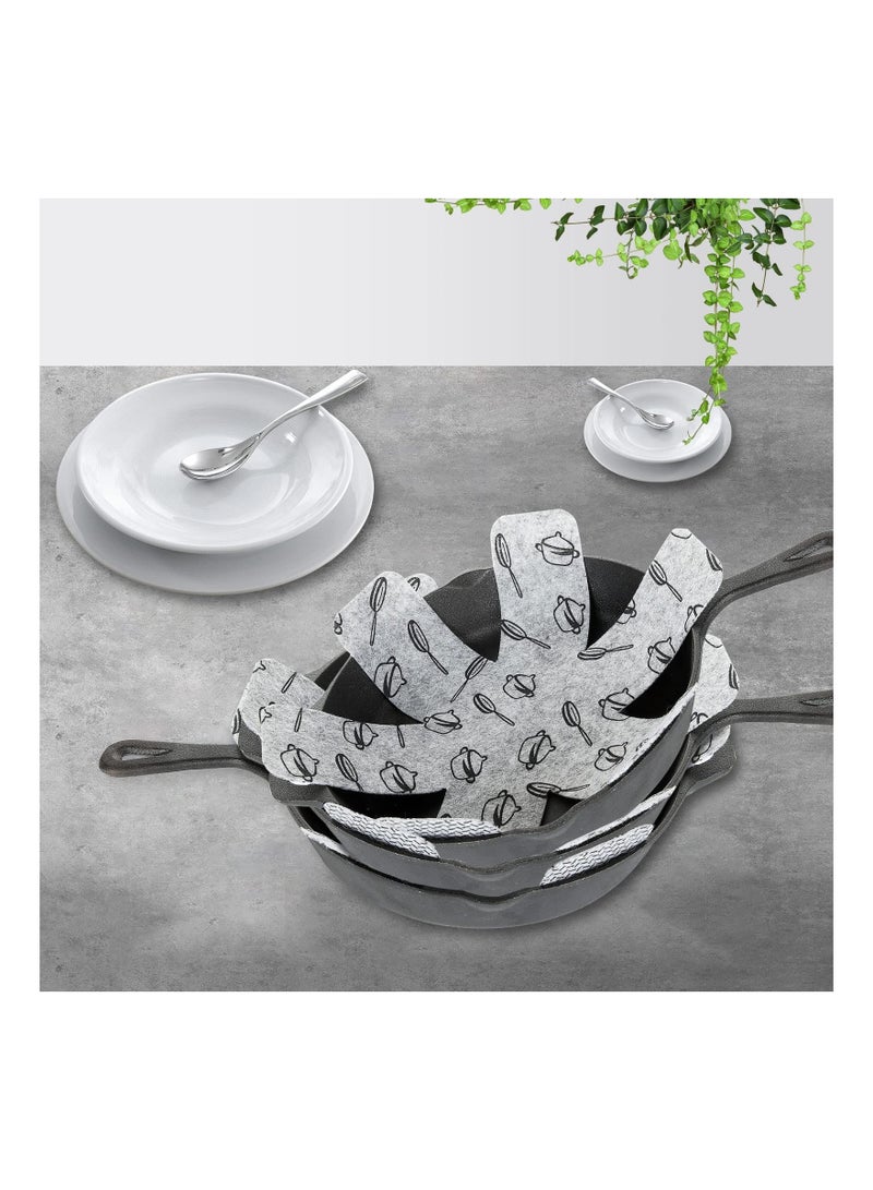 SYOSI SYOSI Pot and Pan Protectors, 12 Pcs with 3 Different Sizes, Cookware Protector Pots, Pans Dividers, Anti-Slip Pans Separator to Avoid Scratching or Marring When Stacking - Image 5
