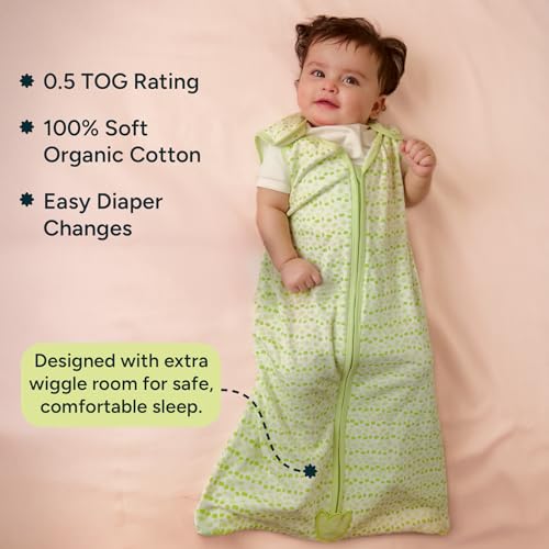 NINTARABABY 0.5 TOG Sleep Sack - Premium Organic Cotton, Lightweight Wearable Blanket for Newborns, Infants & Toddlers (3-9 Months), Unisex Baby Sleeping Bag, Gifts for Babies - Image 2
