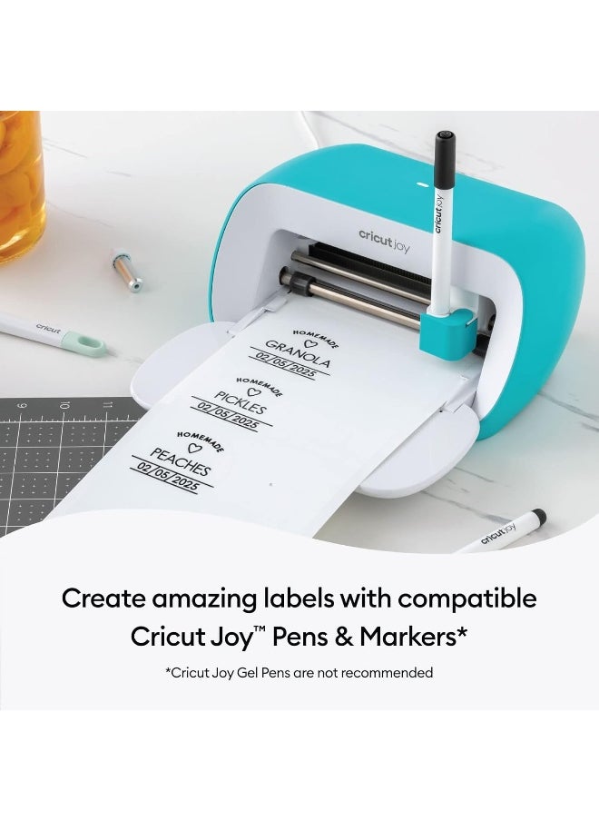 Cricut - Joy Smart Label Writeable Vinyl Permanent  Transparent  33Cm (13")  4xSelf Adhesive Vinyl Sheets  For Use With Joy - Image 1