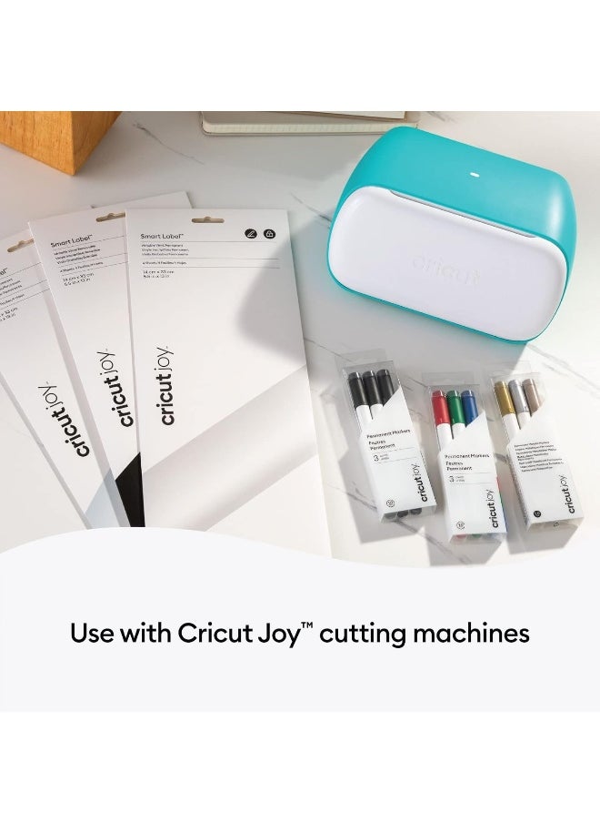 Cricut - Joy Smart Label Writeable Vinyl Permanent  Transparent  33Cm (13")  4xSelf Adhesive Vinyl Sheets  For Use With Joy - Image 1