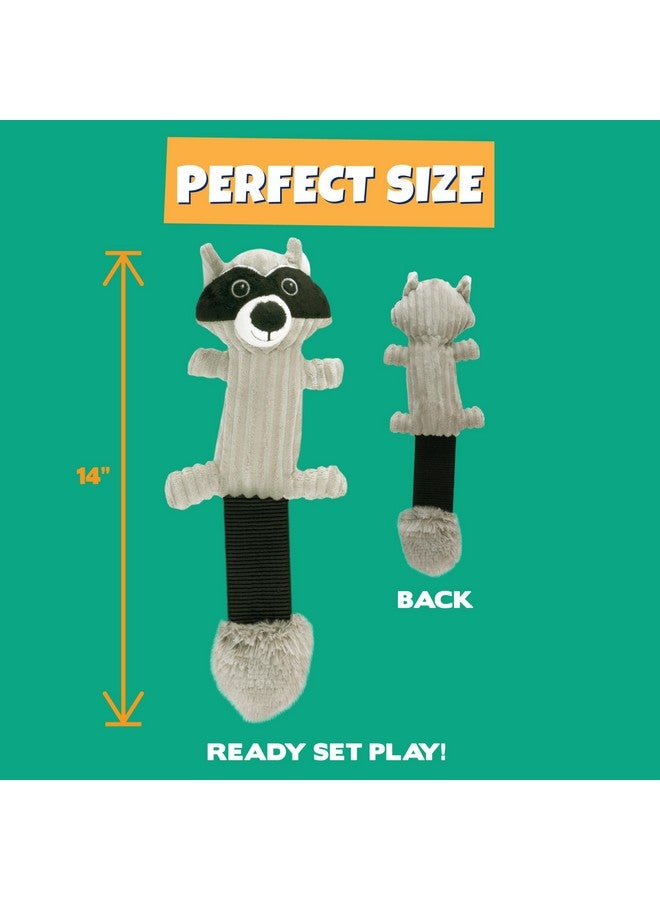 Pet Factory Shake & Squeak Critter Tugz Jr. Plush Dog Toy, Randomly Selected - Raccoon OR Squirrel, One Size - Image 4
