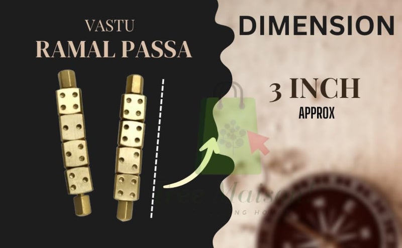 TREE MAISON CORONATING HOMES Ramal Passa Pair | Brass Ramal Pase | Divination Tool | Ramal Dice | Ramal Shastra Astrology Dice | Predictions & Positive Energy - Image 4