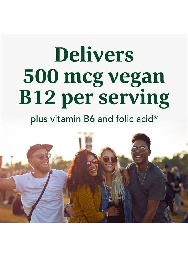 MegaFood Vegan B12 - Daily Multivitamin Supplement with Vitamin B12, B6, and Folate - Supports Optimal Cellular Energy Levels - Vegan, Non-GMO, and Made Without 9 Food Allergens - 30 Mini Tabs - Image 2