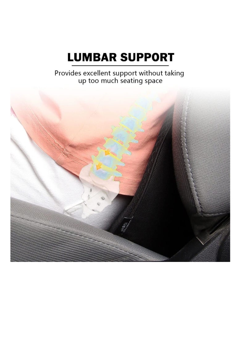 Captaintech Seat Cushion Memory Foam Car Seat Pad Sciatica and Lower Back Pain Relief Car Seat Cushions for Driving Road Trip Essentials for Drivers Car Interior Accessories Black - Image 2