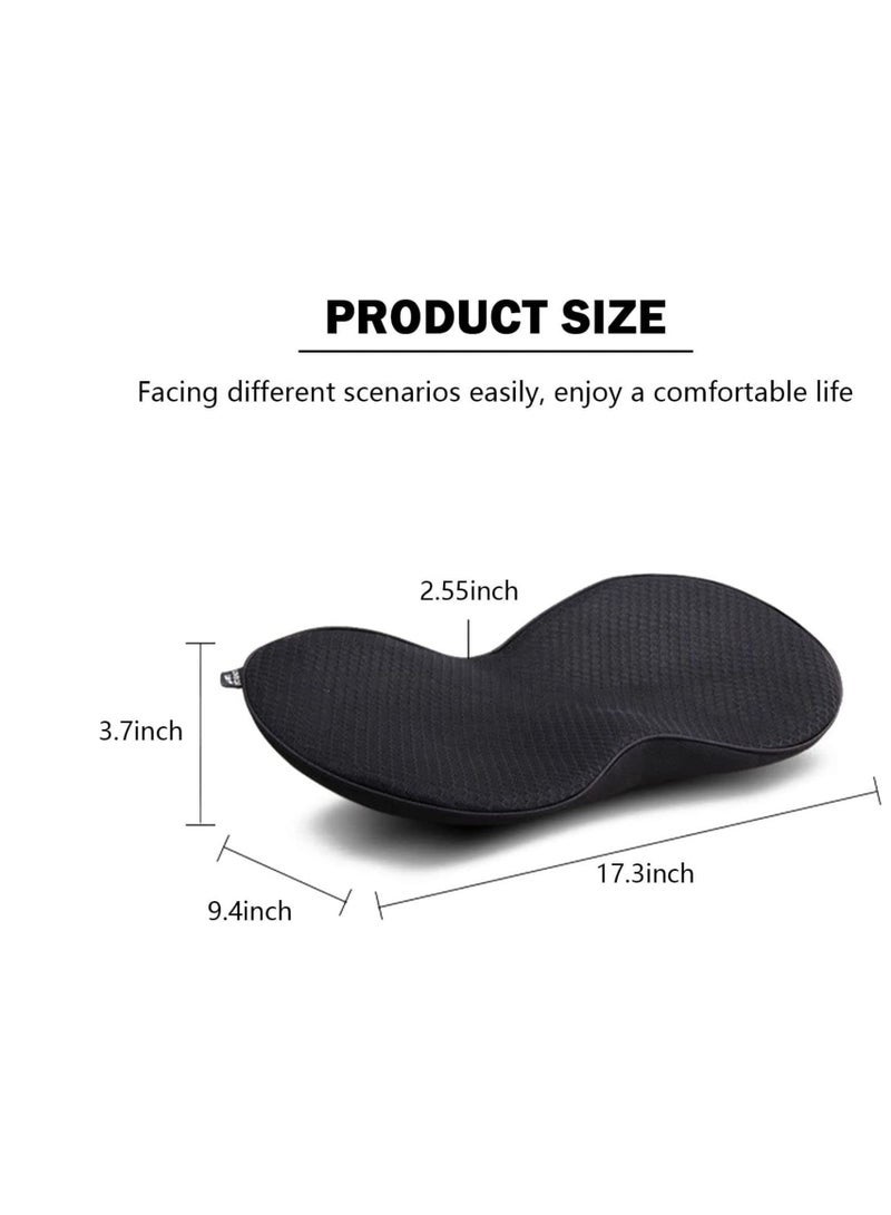 Captaintech Seat Cushion Memory Foam Car Seat Pad Sciatica and Lower Back Pain Relief Car Seat Cushions for Driving Road Trip Essentials for Drivers Car Interior Accessories Black - Image 5