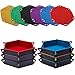 SIQUK 6 Pieces Dice Tray Hexagon Dice Rolling Holder Folding PU Leather Dice Trays for Dice Games Like RPG DND and Other Table GamesRed Blue Violet Black Green Yellow - Image 4