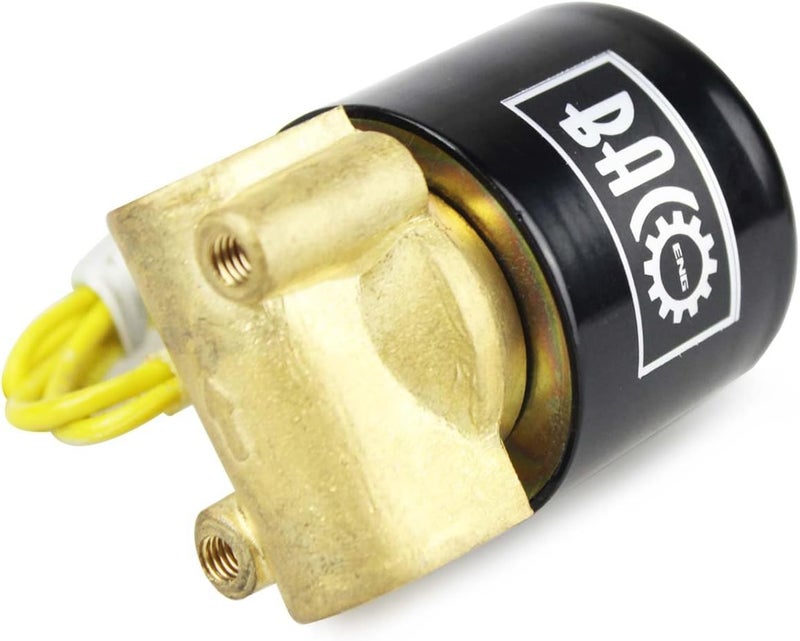BACOENG 1/4" DC12V Electric Solenoid Valve (NPT, Brass, Normally Closed) - Image 3