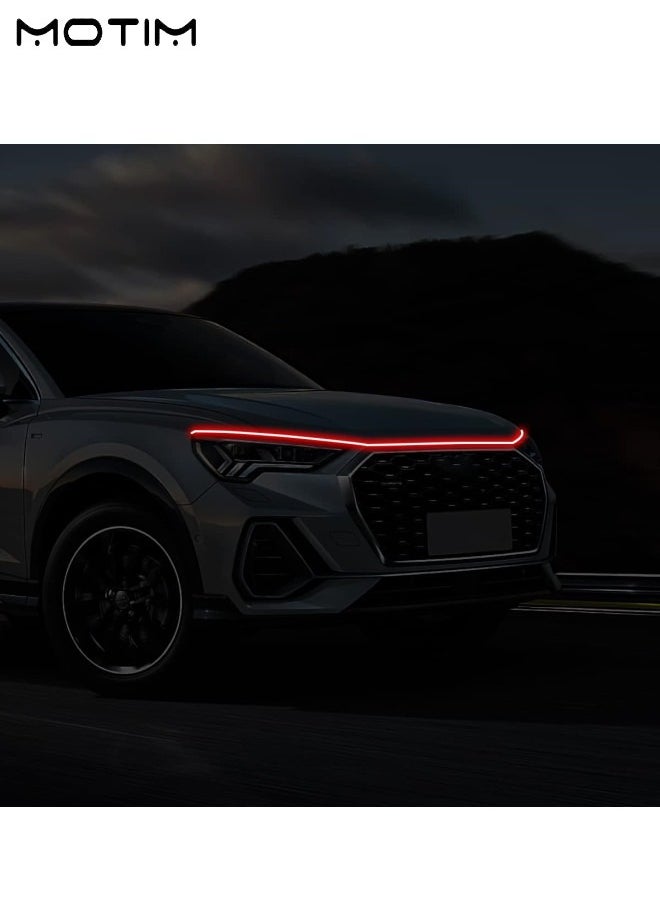 Motim Car Hood LED Light Strip 71 Inch, Exterior Headlights, Waterproof Car Led Light Strips, Daytime Running Light Strips for Car and Truck  - Image 4