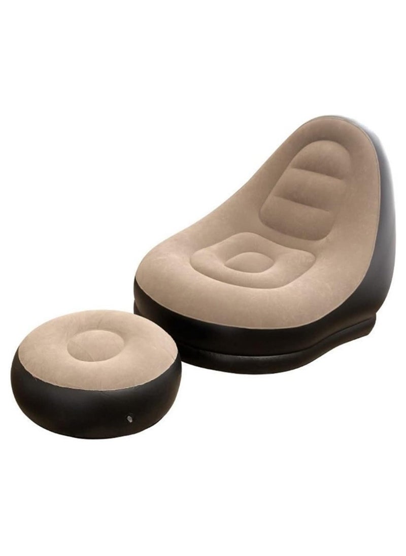 FEND FEND Inflatable Lounger Air Sofa for Indoor Living Room Bedroom, Outdoor Travel Camping Picnic  - Image 1