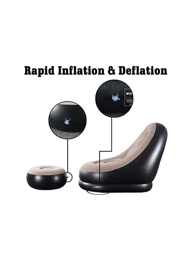 FEND FEND Inflatable Lounger Air Sofa for Indoor Living Room Bedroom, Outdoor Travel Camping Picnic  - Image 5