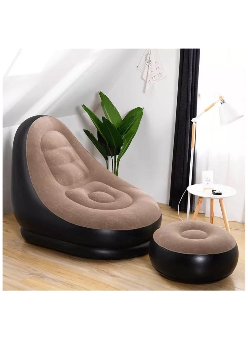 FEND FEND Inflatable Lounger Air Sofa for Indoor Living Room Bedroom, Outdoor Travel Camping Picnic  - Image 4