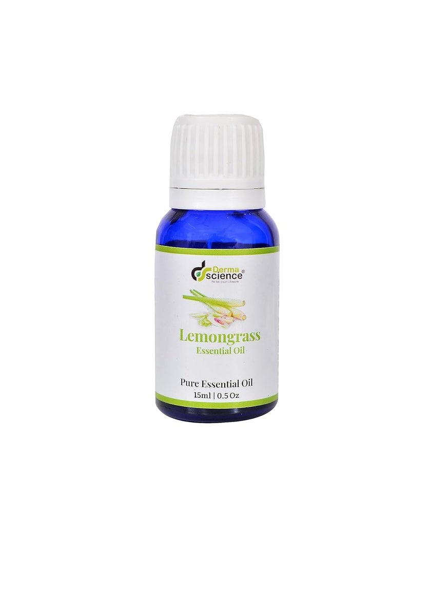 DermaScience Derma Science Lemongrass Essential Oil 15ML 100 for Diffusers Toilets Wardrobes Concentration Spirituality  - Image 1