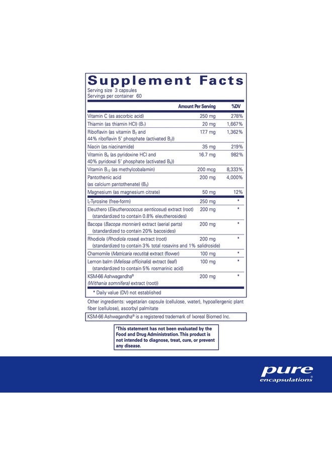 تركيبة بيور إنكابسوليشنز اليومية للتوتر | تُعزز الاسترخاء وتُخفف آثار التوتر العرضي* | ١٨٠ كبسولة - Image 2