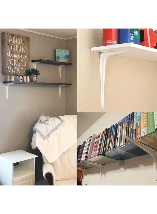 10 Pack 10x8 Inch Heavy Duty L Shelf Bracket Metal Corner Hanging Farmhouse Decor - Image 5