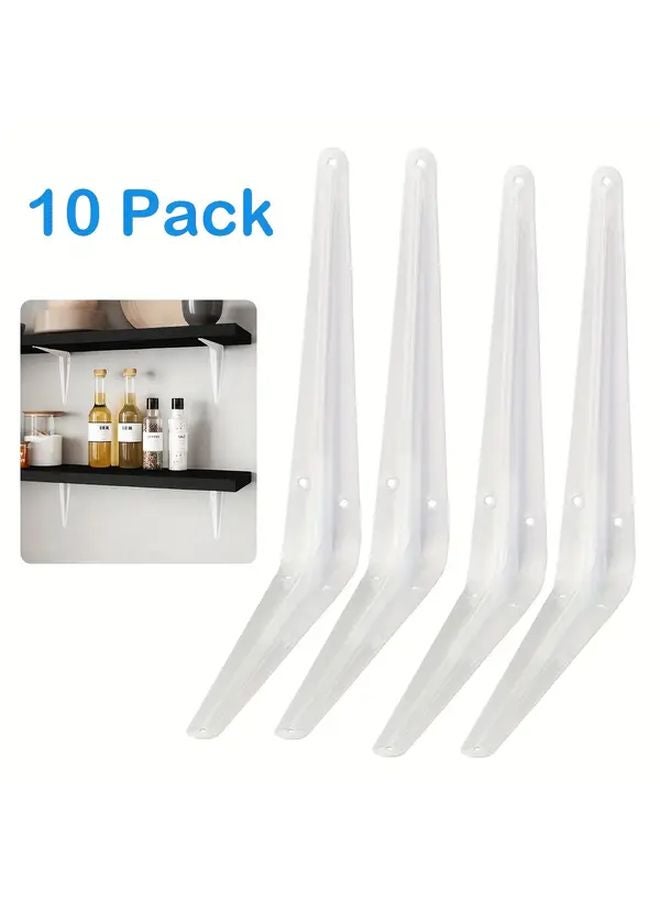 10 Pack 10x8 Inch Heavy Duty L Shelf Bracket Metal Corner Hanging Farmhouse Decor - Image 2