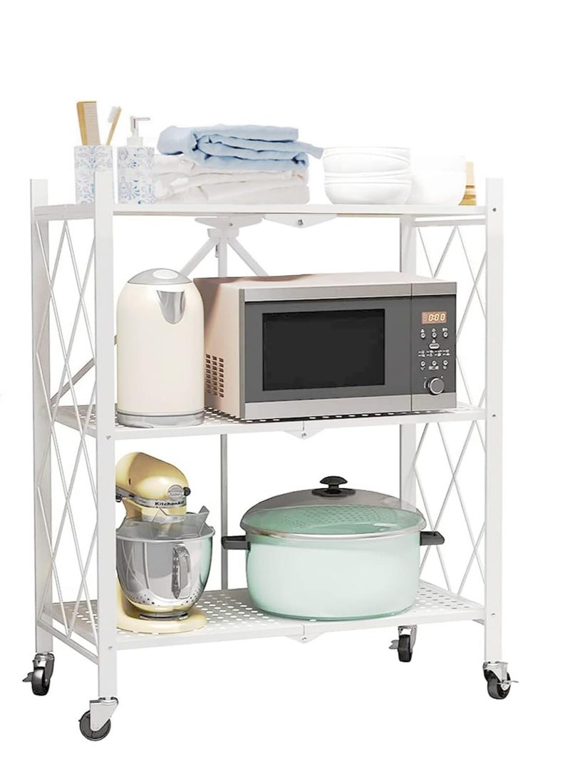 Cozara 3-Tire Scratch-Resistant Storage Rack White  - Image 4