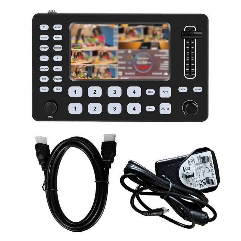 Video Mixer Switcher: 4 HDMI Inputs 2 HDMI Outputs - 5 Inch Large Screen Audio Embedding for Live Streaming Sports Events Weddings Business Conferences - Image 5