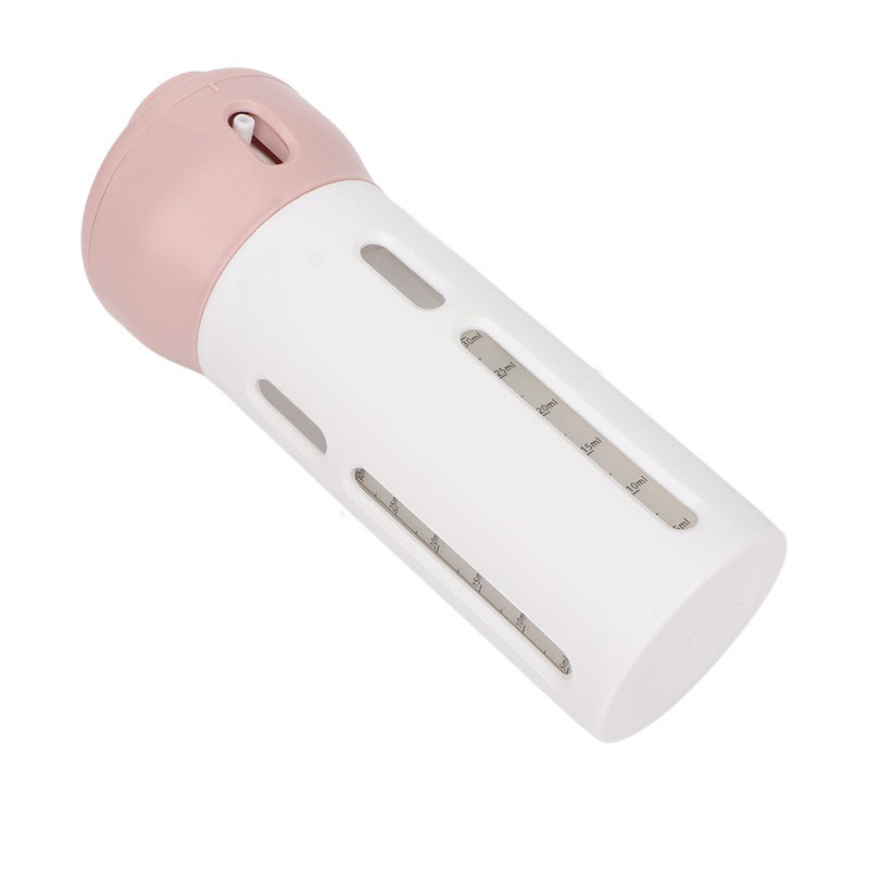 4 In 1 Travel Dispenser Pinkish Leakproof Portable Liquid Dispenser - Space Saving Easy Switch Refillable Travel Bottles for Camping Gym Personal Care - Image 4