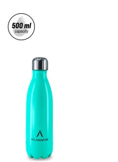 Atlasware Water Bottle with a Capacity of 500 ml, Stainless Steel Water Bottle that keeps Cold for 37 Hours and Keeps Heat for 16 Hours, Tiffany  - Image 2