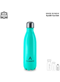 Atlasware Water Bottle with a Capacity of 500 ml, Stainless Steel Water Bottle that keeps Cold for 37 Hours and Keeps Heat for 16 Hours, Tiffany  - Image 1
