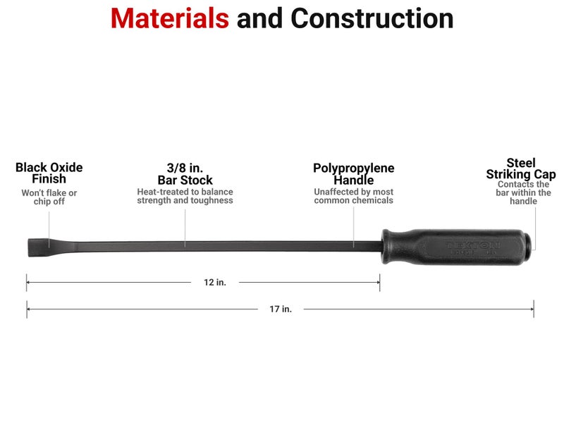TEKTON 17 Inch Angled Tip Handled Pry Bar | LSQ42017 | Made in USA - Image 2