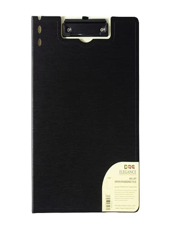 RIVOM File Cover Folder Clipboard, Profile Clip File Folder, 360 Degree Flip Writing Pad, PP File Clipboard for A4 and Letter Size Business, Office, School Papers (Black) - Image 1