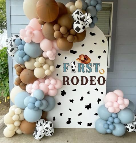 OLMIXA First Rodeo Wall Decal Western Cowboy 1st Birthday Backdrop Decor Vinyl Wild West Rodeo One Birthday Wall Sticker for Boys Bedroom Birthday Party Background Decor - Image 3