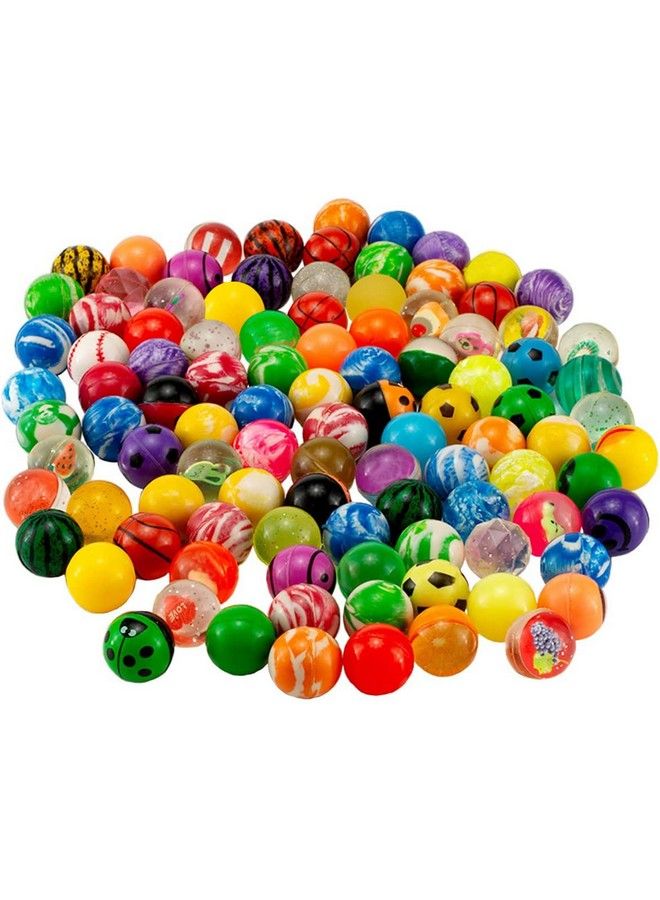 OBTANIM 100 Pieces Colorful Bouncy Balls Bulk Mixed Pattern High Bouncing Balls For Kids Party Favors Prizes Birthdays Gift (27 Mm) - Image 2
