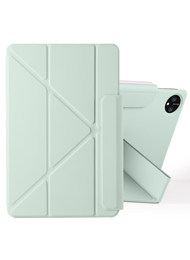 زبون جراب لجهاز Honor MagicPad 2 12.3 بوصة مصنوع من الجلد مع مشبك مغناطيسي ثابت قابل للتشوه - Image 1