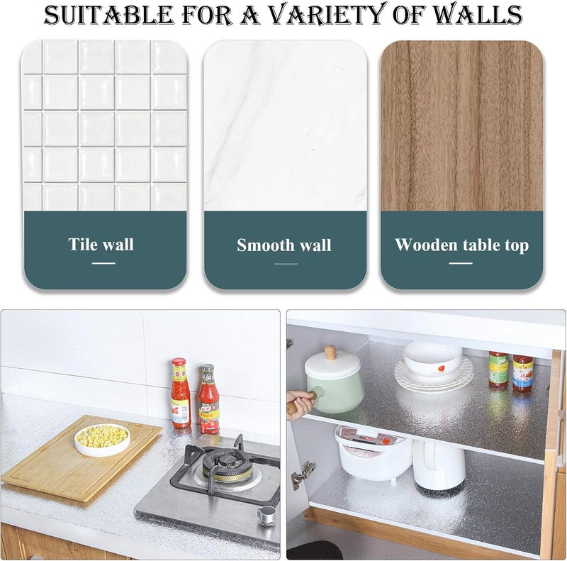 Aulufft Aluminum Heat Shield, 35 x 47 inch Aluminized Fiberglass Sheet Self-Adhesive Heat Barrier Protection Cover Heat Shielding Mat with 1 Piece Scraper - Image 5