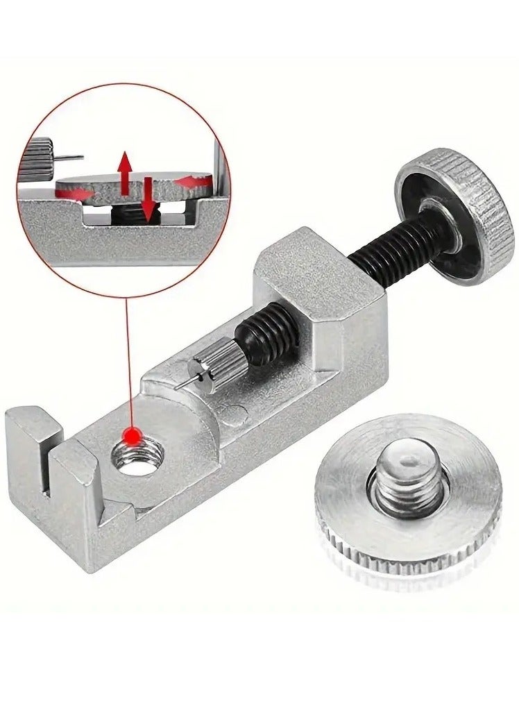 LIMOS Watch Link Removal Kit & Band Adjustment Tool Kit - Includes Adjustable Silver Metal Strap Pin Remover, Extra Pins, Non-Electric Professional Watch Repair Tools for Resizing Bracelets and Sizing Straps - Image 3