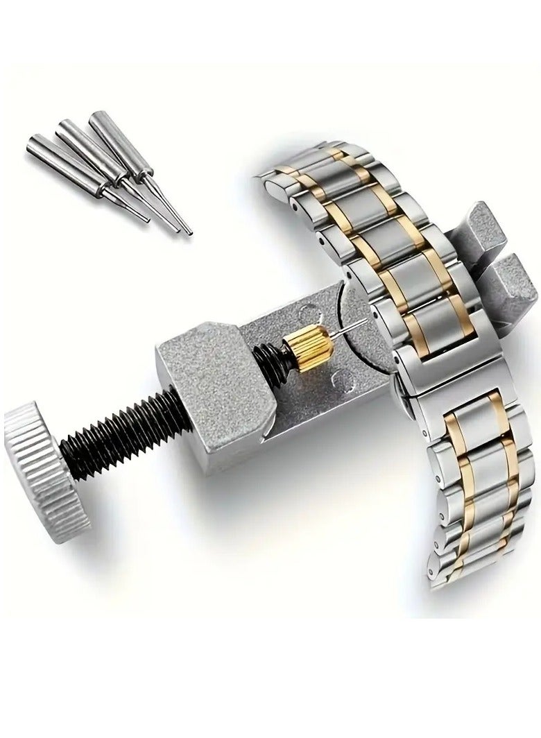 LIMOS Watch Link Removal Kit & Band Adjustment Tool Kit - Includes Adjustable Silver Metal Strap Pin Remover, Extra Pins, Non-Electric Professional Watch Repair Tools for Resizing Bracelets and Sizing Straps - Image 2