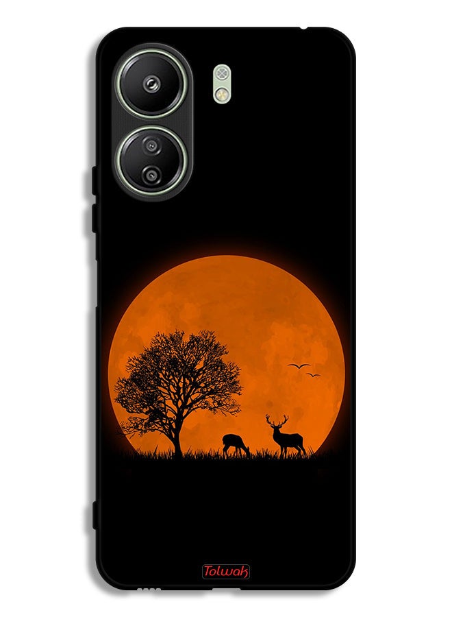 Tolwak Xiaomi Redmi 13C Protective Case Cover Evening Moon Art - Image 1