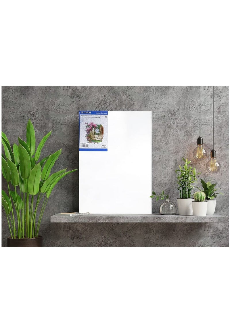 Maxi 6-Piece Stretched Painting Canvas Board 30x40cm Size White - Image 3
