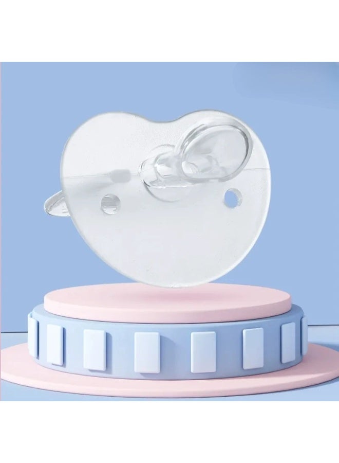 2-Pack Liquid Silicone Baby Pacifiers – Orthodontic (Thumb-Shaped) & Nipple-Shaped – BPA-Free Soother for Newborns & Infants - Image 2