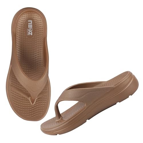 Neoz Ultra Soft Women's Slippers with Cushion FootBed for Adult | Comfortable & Light Weight| Stylish & Anti-Skid| Waterproof & Everyday Flip Flops for Ladies/Girls, W-ZENO-BRONZO_7 - Image 2