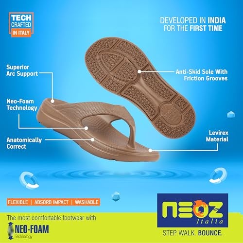 Neoz Ultra Soft Women's Slippers with Cushion FootBed for Adult | Comfortable & Light Weight| Stylish & Anti-Skid| Waterproof & Everyday Flip Flops for Ladies/Girls, W-ZENO-BRONZO_7 - Image 3