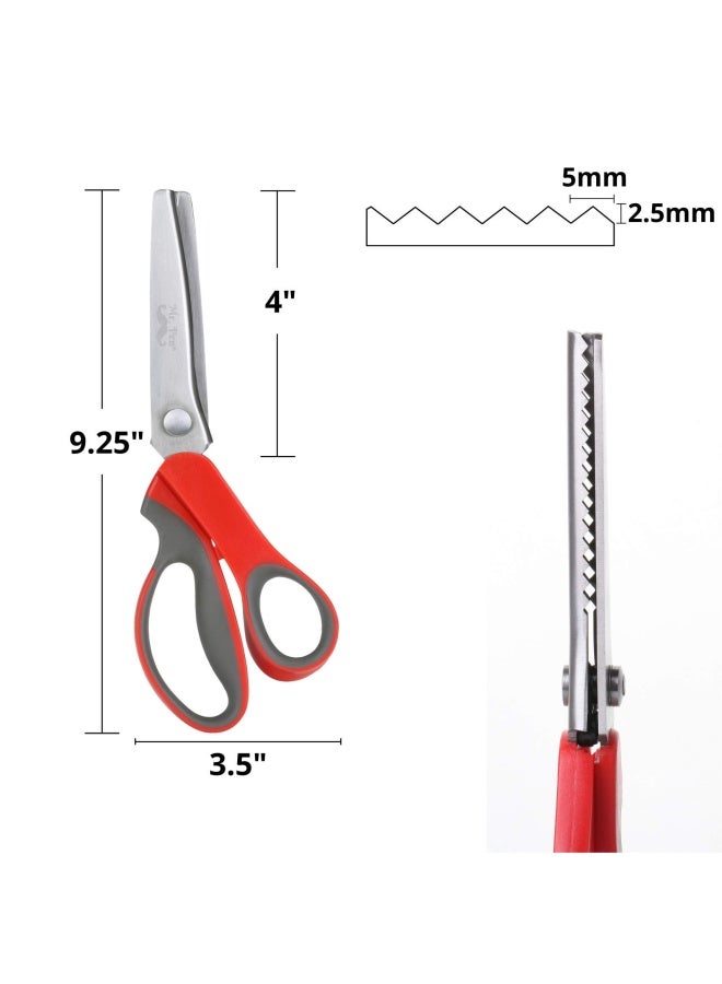Mr. Pen - Pinking Shears Zig Zag Scissors Pinking Shears For Fabric Decorative Edge Scissors Pinking Scissors Scissors With Designs Jagged Edge Scissors Sewing Pinking Shears Crimping Scissors  - Image 2