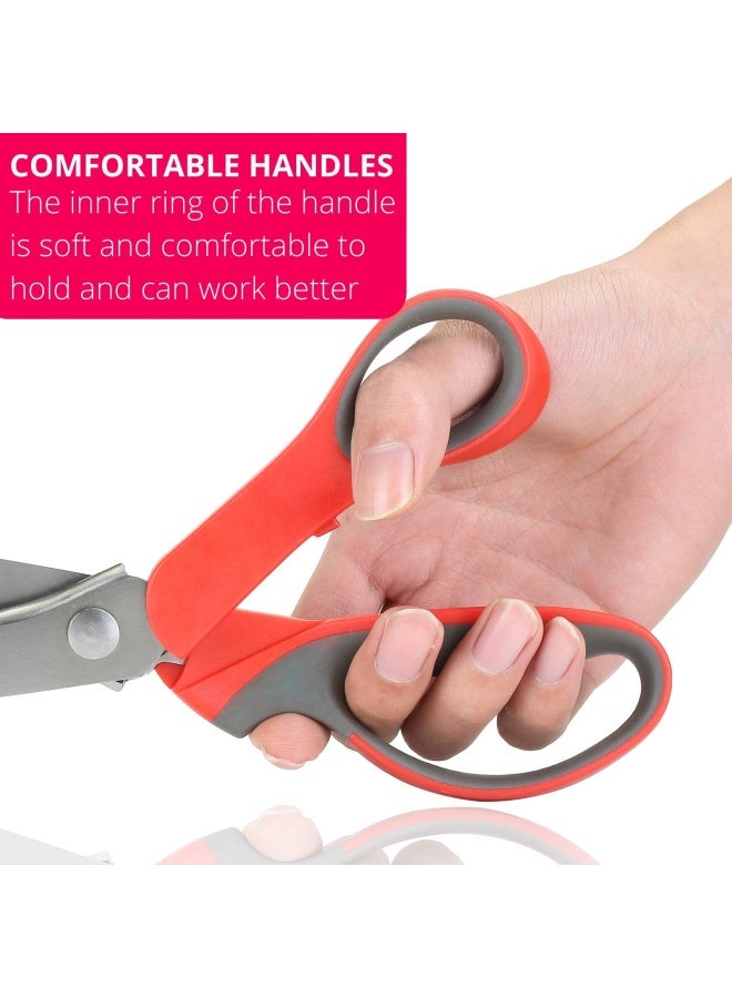 Mr. Pen - Pinking Shears Zig Zag Scissors Pinking Shears For Fabric Decorative Edge Scissors Pinking Scissors Scissors With Designs Jagged Edge Scissors Sewing Pinking Shears Crimping Scissors  - Image 4