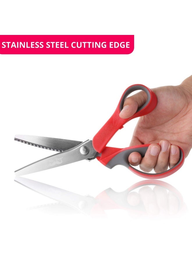 Mr. Pen - Pinking Shears Zig Zag Scissors Pinking Shears For Fabric Decorative Edge Scissors Pinking Scissors Scissors With Designs Jagged Edge Scissors Sewing Pinking Shears Crimping Scissors  - Image 3