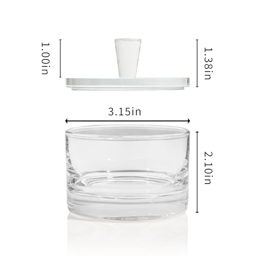 Maxistal Clear Salt Cellar with Lid, 7oz Crystal Glass Salt Box Salt and Pepper bowls, Salt Container Holder for Kitchen, Storage Container for Candies, Coffee, Sugar - Image 2