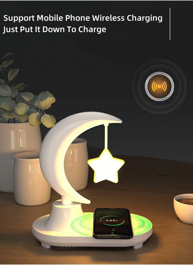 Goldfish - Bluetooth Speaker LED Colorful Moon Lamp Star Lamp With Mobile Phone Wireless Charging Eid Al-Adha - Image 1