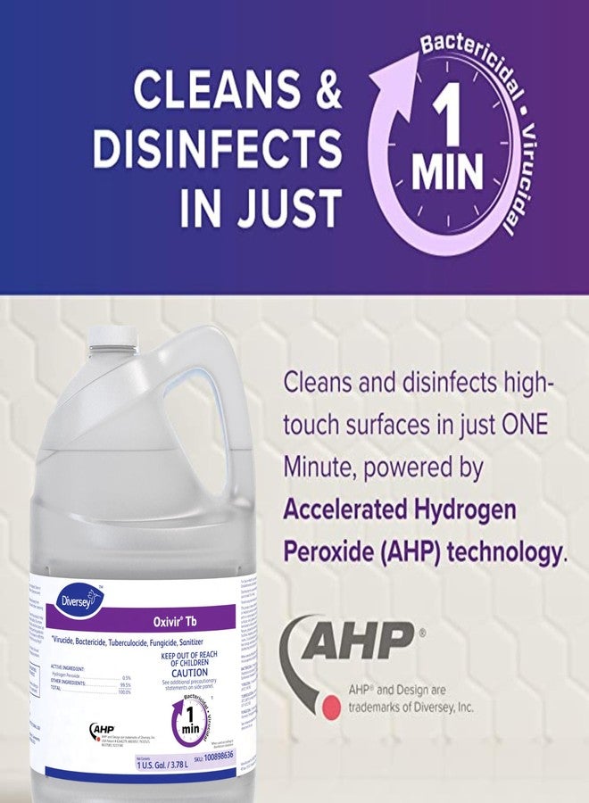 Oxivir Diversey 100898636 Tb Ready-to-Use Liquid Hydrogen Peroxide Disinfectant Cleaner, Tuberculocidal Multi-Surface Cleaner, 1 Gallon - Image 5