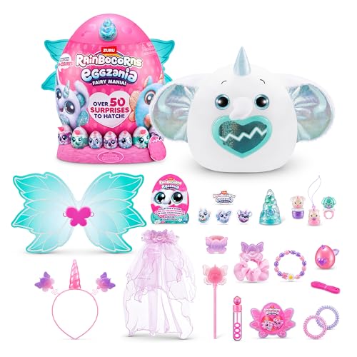 Rainbocorns Eggzania Fairy Mania (Elephant) by ZURU, Plush Toy, Collectible Plush, Surprise Eggs, Wearable Accessories, Slime, Toys for Girls - Image 1