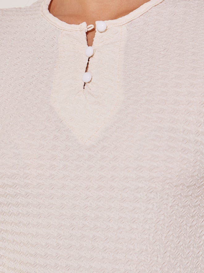 Take Two Knitted Round Neck Short Sleeve T-Shirt - Image 4