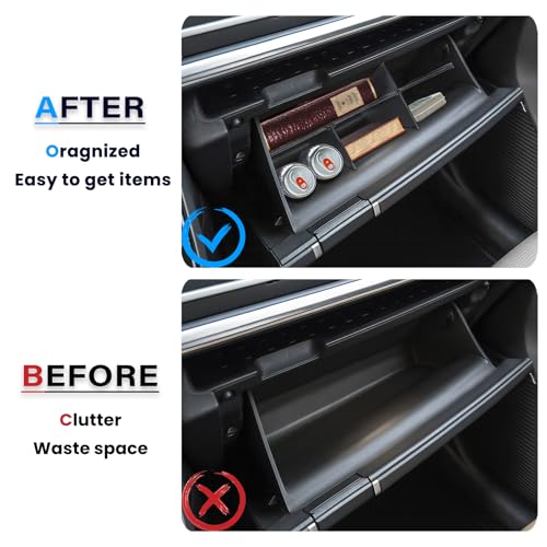 Neepiar Glove Box Divider Organizer Compatible with 2024 2025 2026 Hyundai Santa Fe Insert Divider Tray ABS Secondary Storage Interior Accessories - Image 3